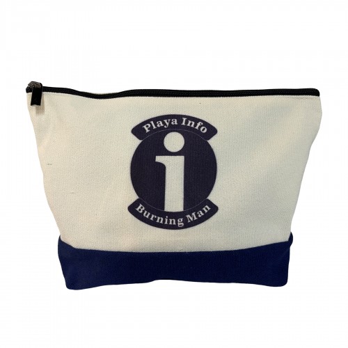 Two-Tone Canvas Cosmetic Bag