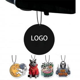 4" Die Cut Shape Custom Full Color Printed Air Freshener