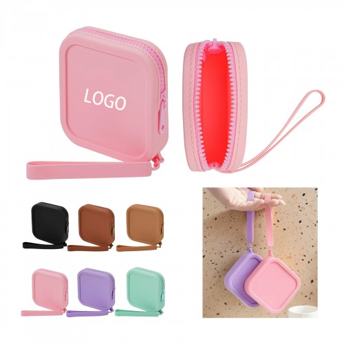 Small Silicone Coin Storage Bag With Handle