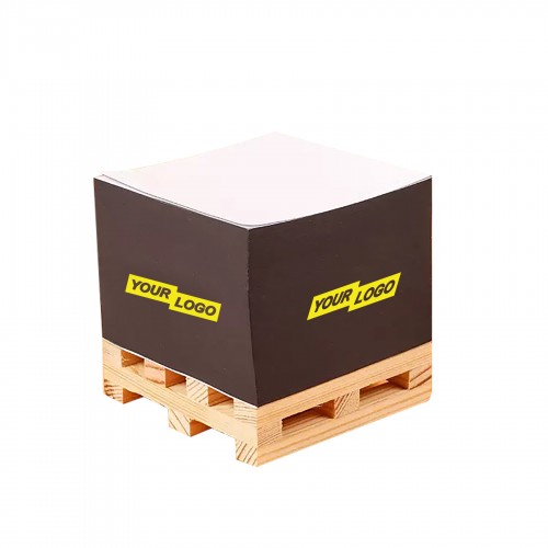 Note Cube With Wooden Pallet Note Cube With Wooden Pallet