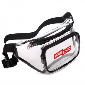Clear Stadium Waist Bag with Dual Zipper Pockets