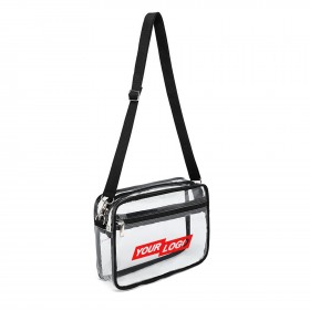 Clear PVC Messenger Bag with Adjustable Strap