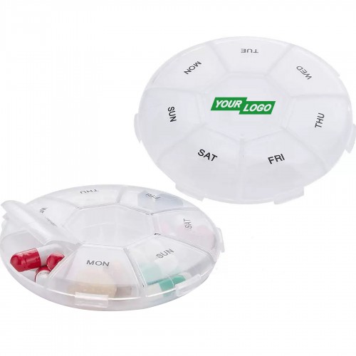 Clear Round 7-Day Pill Organizer Clear Round 7-Day Pill Organizer