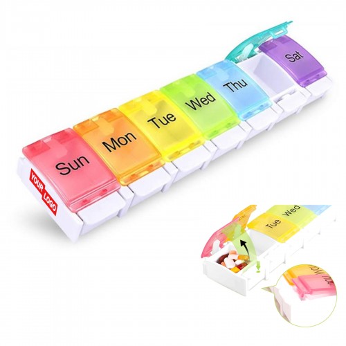 Colorful 7-Day Weekly Pill Organizer Colorful 7-Day Weekly Pill Organizer